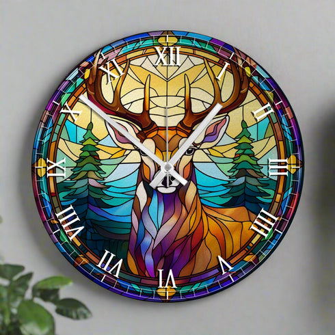 Stag Suncatcher Effect Clock 2